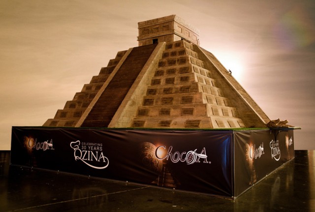 Folium: A Gigantic Chocolate Mayan Temple via Qzina.com