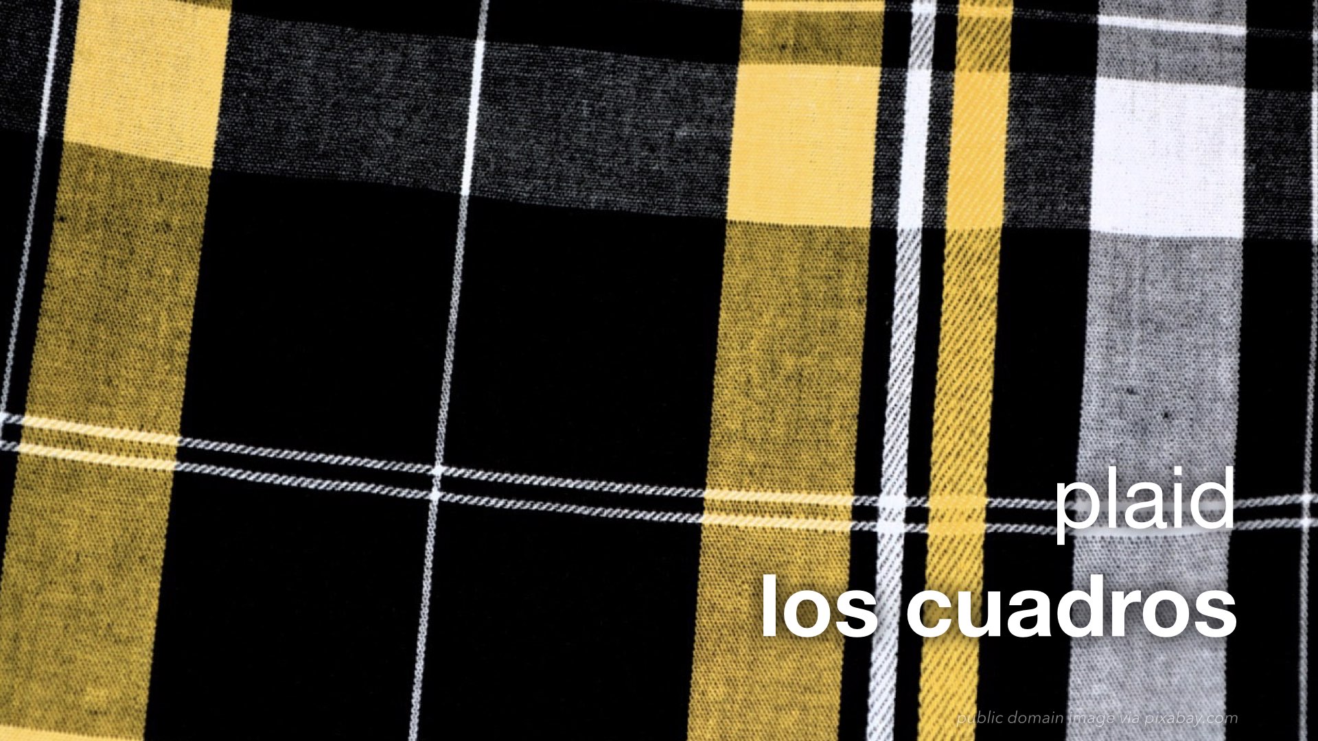 Spanish Vocabulary Fabrics and Materials The LEAF Project