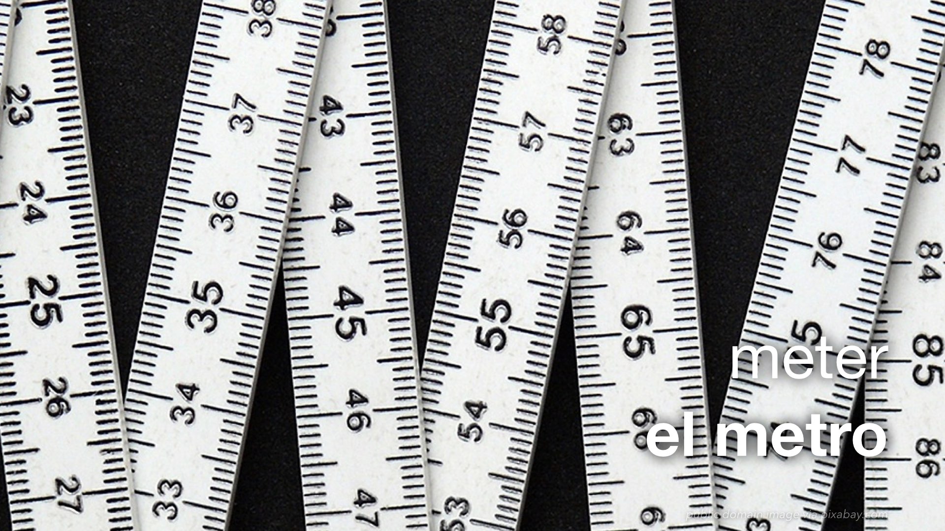 Spanish Vocabulary Measurements and Dimensions Metric The LEAF