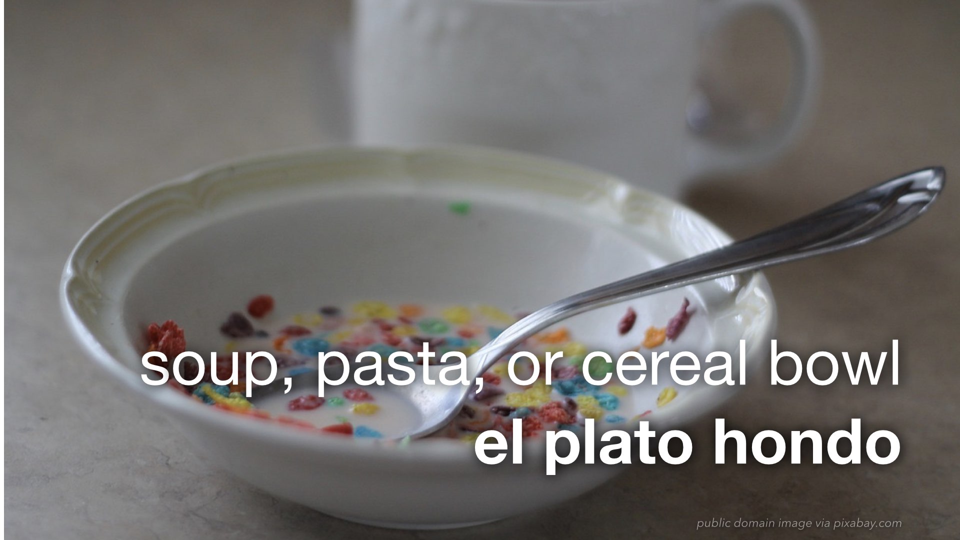 Spanish Vocabulary Utensils and Place Settings The LEAF Project