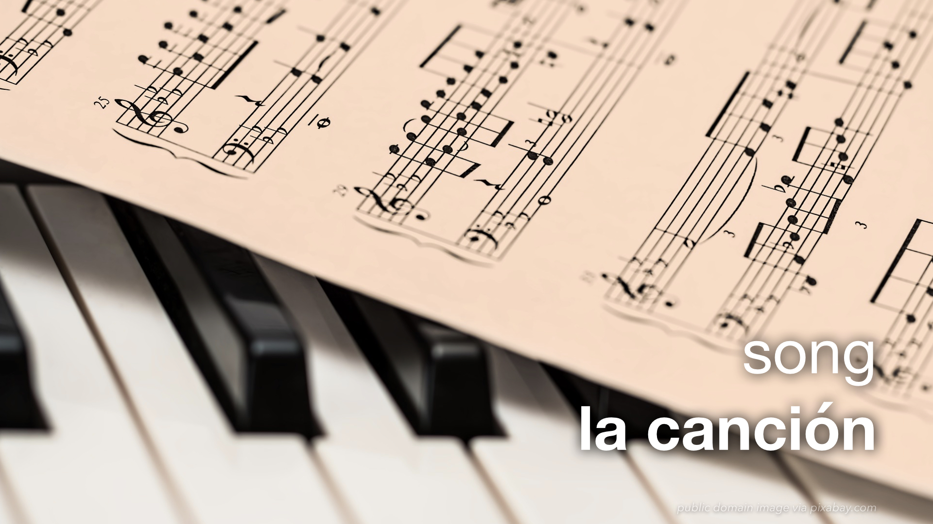 Spanish Vocabulary Music Notation The LEAF Project