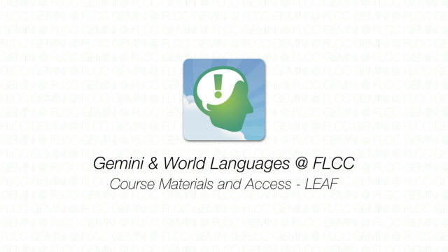 Gemini - Course Materials and Access - LEAF