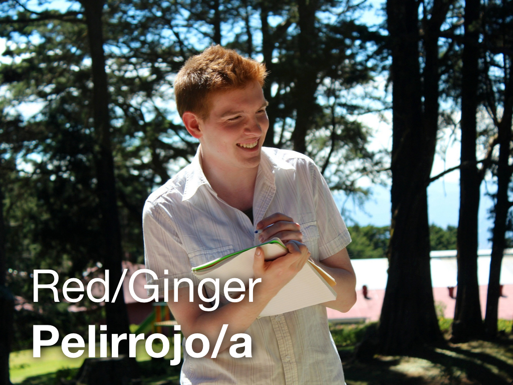 LEAF Spanish Photo Flashcards Red Haired Ginger / Pelirrojo The