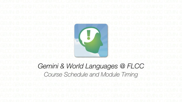 Gemini - Course Schedule and Module Timing